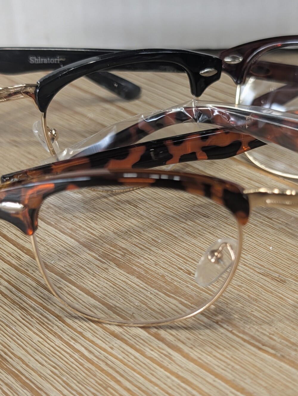 3 Prescription Free Gold Rimmed Trendy Stylish Glasses - Picture 3 of 14
